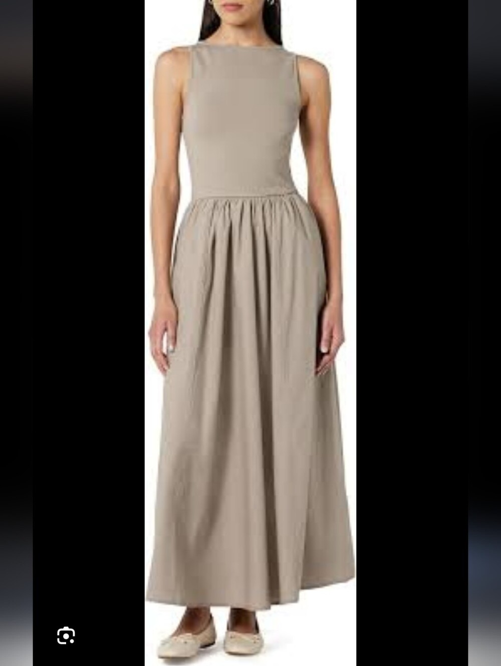 494-Nwot The Drop Sleeveless Maxi Dress in Taupe